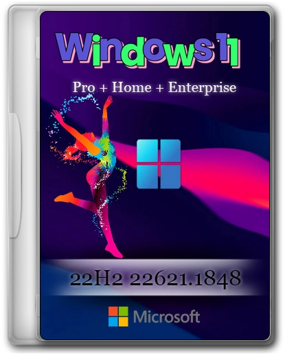 Windows 11 22H2 build 22621.1848 3in1
