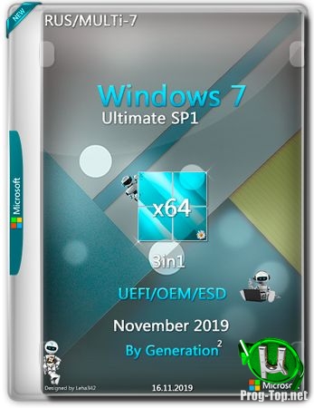 Windows 7 Ultimate SP1 3in1 OEM/ ESD Ноябрь 2019 by Generation2