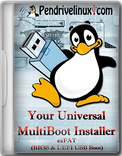Запись USB диска Your Universal MultiBoot Installer exFAT (BIOS & UEFI USB Boot) 1.0.2.3 Portable