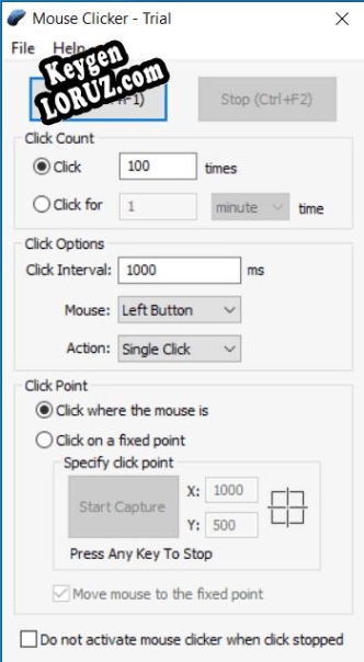 Mouse Clicker Key генератор