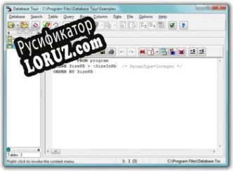 Русификатор для Database Tour Pro