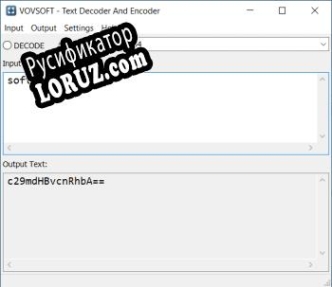 Русификатор для Text Decoder And Encoder