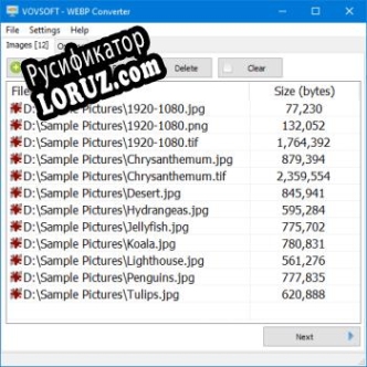 Русификатор для WEBP Converter